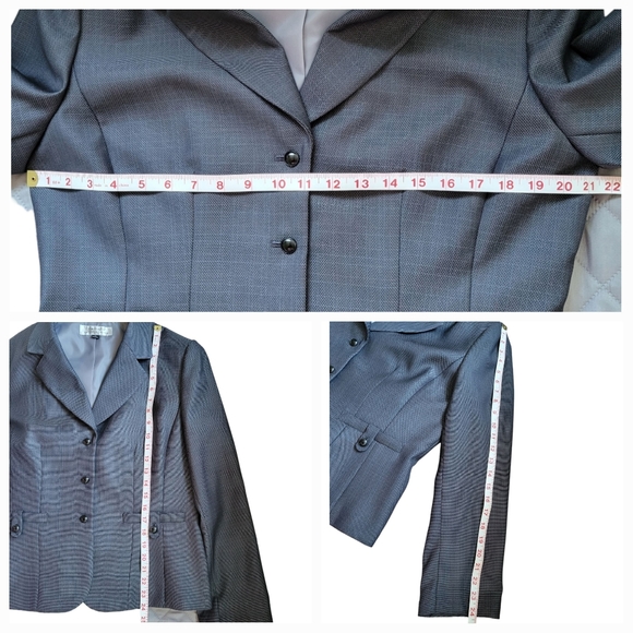 Tahari grey skirt suit women's size 14 - Picture 17 of 17